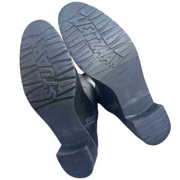 Stuart Weitzman Villepentagon Pentagon Knee High Black Nappa Leather Boots US 8 - Picture 3 of 9